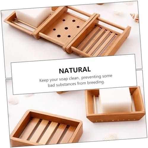 CONGARTENO 2pcs Wooden Soap Dish Creative Bathroom Holder