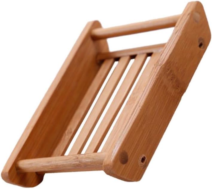 Mobestech Retro Wooden Soap Dish Boat Shape Self Draining