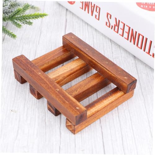 IMIKEYA Wooden Soap Dish for Bathroom Kitchen Shower
