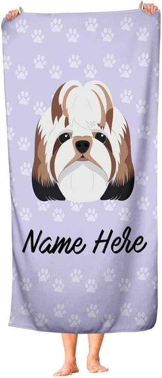 Personalized Corner Extra Large Pet Shihtzu Towel for Kids