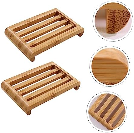 BEBEMOKO Bamboo Soap Case for Bathroom