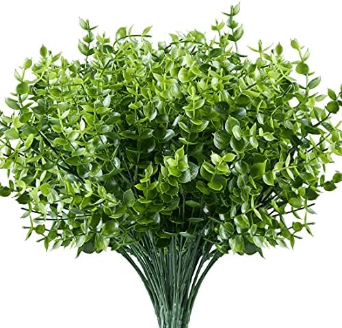 URSTOUD 10PCS Artificial Eucalyptus Plants