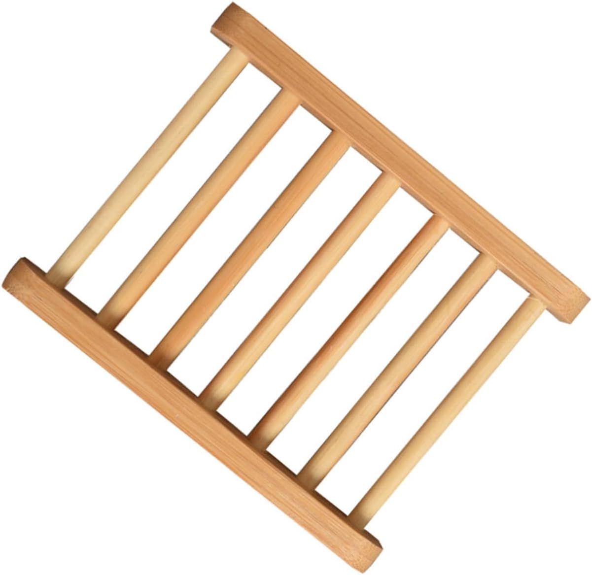 Healifty Wooden Soap Dish Holder for Bathroom and Kitchen 1