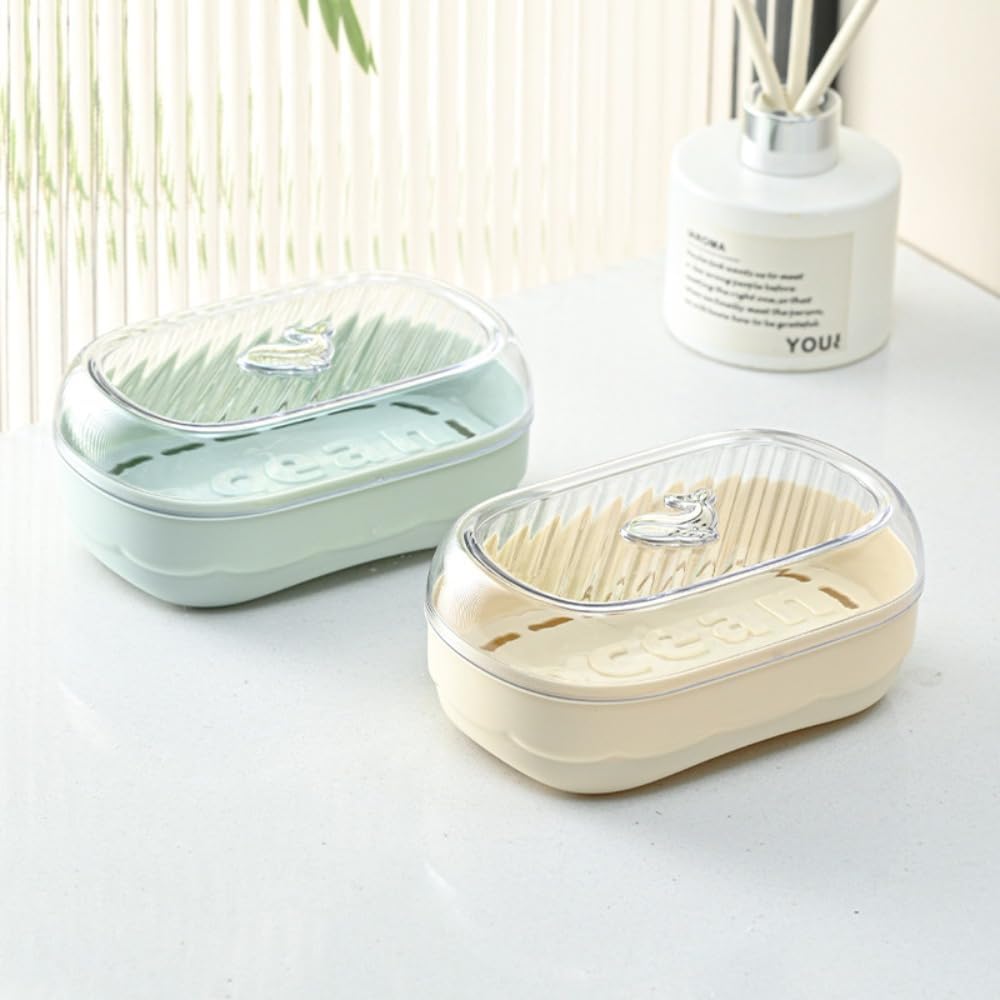 Portable Soap Dish with Drain Hole for Travel