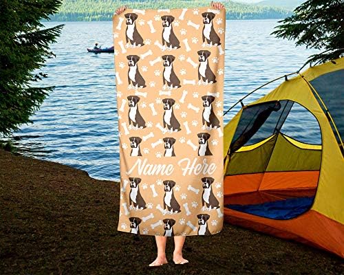 Personalized Boxer Face Towels for Beach and Bath