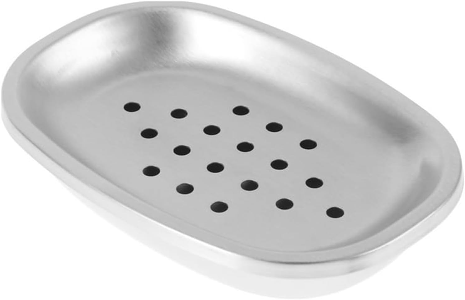 Stainless Steel Soap Dish 2 Pack Silver Drainage Modern Bathroom Holder