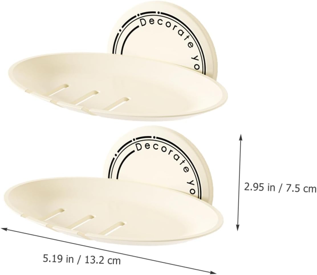 ABOOFAN Nail-Free Soap Holder Wall Mountable Drainage Pad
