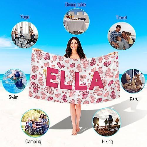 Differ More Custom Name Beach Towel for Women