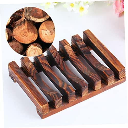 Cabilock 3pcs Wooden Soap Dish Set for Bathroom Kitchen