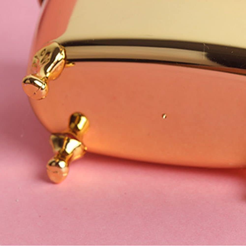 Mini Bathtub Soap Dish with Gold Electroplated Finish