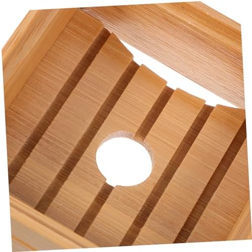Wooden Soap Dish Sturdy Draining Holder for Kitchen Bathroom