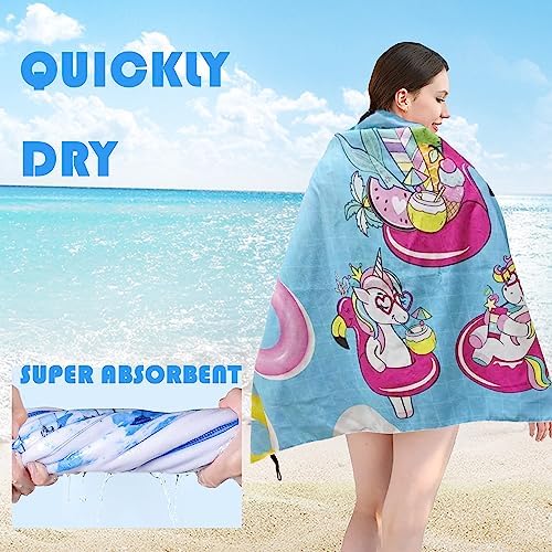 DJDEA Tie Dye Beach Towels Microfiber Extra Large
