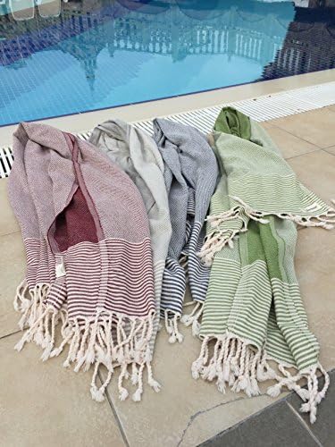 Bersuse 100 Cotton Biarritz Towel Set of 3 - Olive Green
