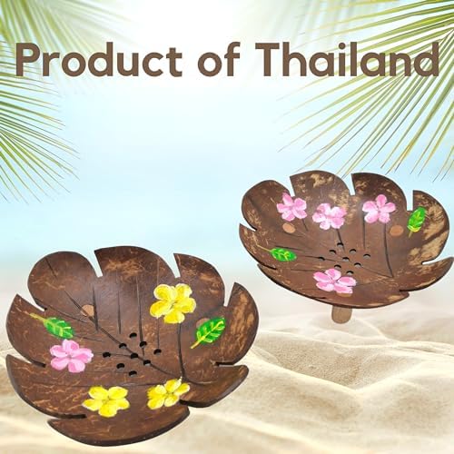 Coconut Shell Soap Dish Leaf Design 2 PCS