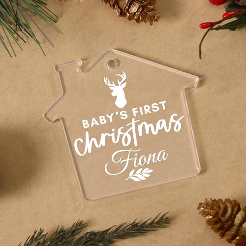 Jasilon Personalized Baby First Christmas Ornament 2024
