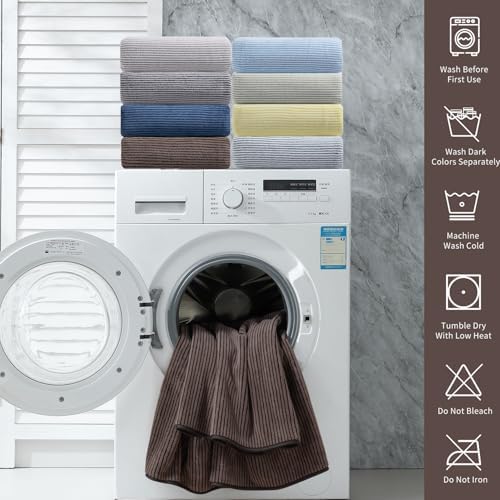 Jessy Home 4 Piece Bath Towel Set Brown