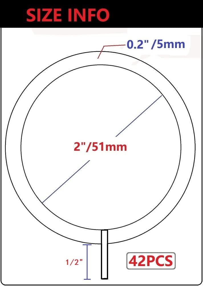 42-Piece Satin Nickel Curtain Rings 20 Inner Diameter for 15 Rod