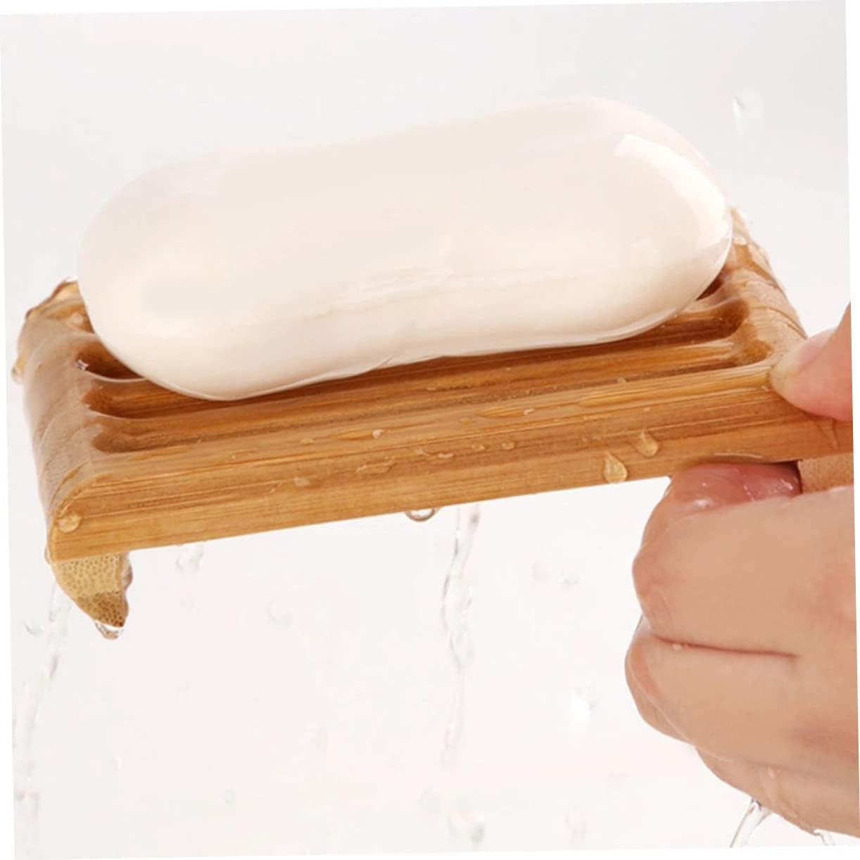 Bamboo Soap Holder for Drying and Organizing