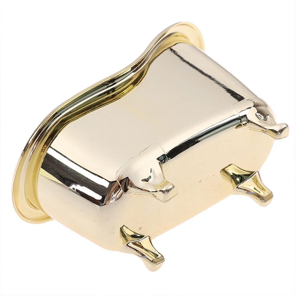 Mini Bathtub Soap Dish with Gold Electroplated Finish