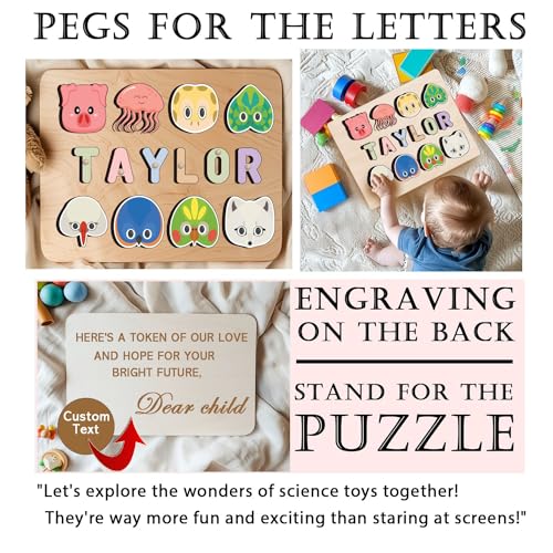 Personalized Wooden Name Puzzle For Toddlers 1-3 1