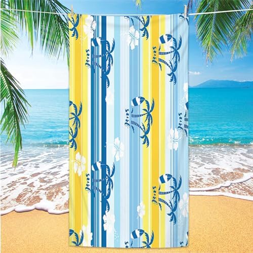 Bluboon Beach Towel with 2 Bands 30 x 60 Inches