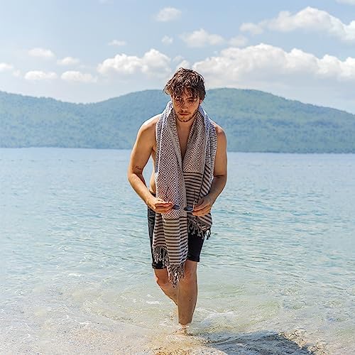 Ray Silver Turkish Beach Towel 4pc Set