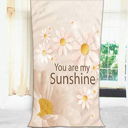 Comfy Bath Towel You Are My Sunshine with Sunflowers