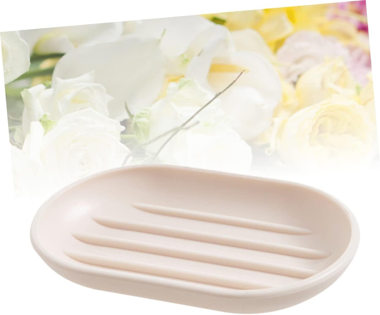BUGUUYO Oval Soap Dish for Bathroom and Shower