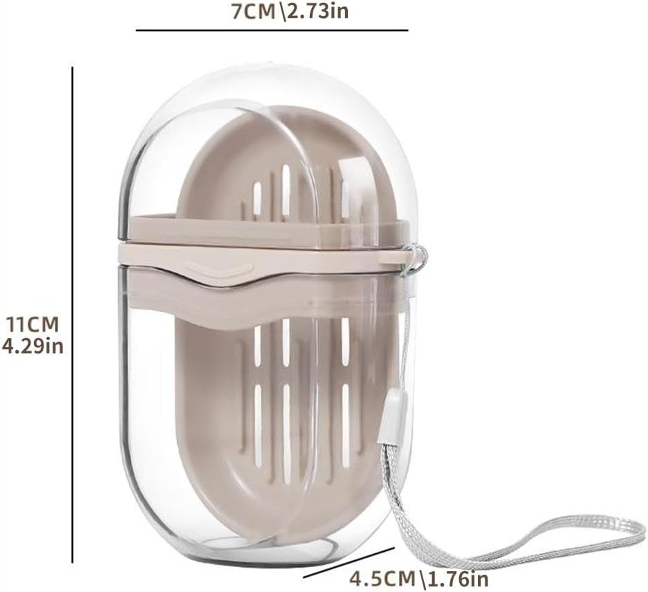 Travel Soap Case with Leakproof Lid and Drainage