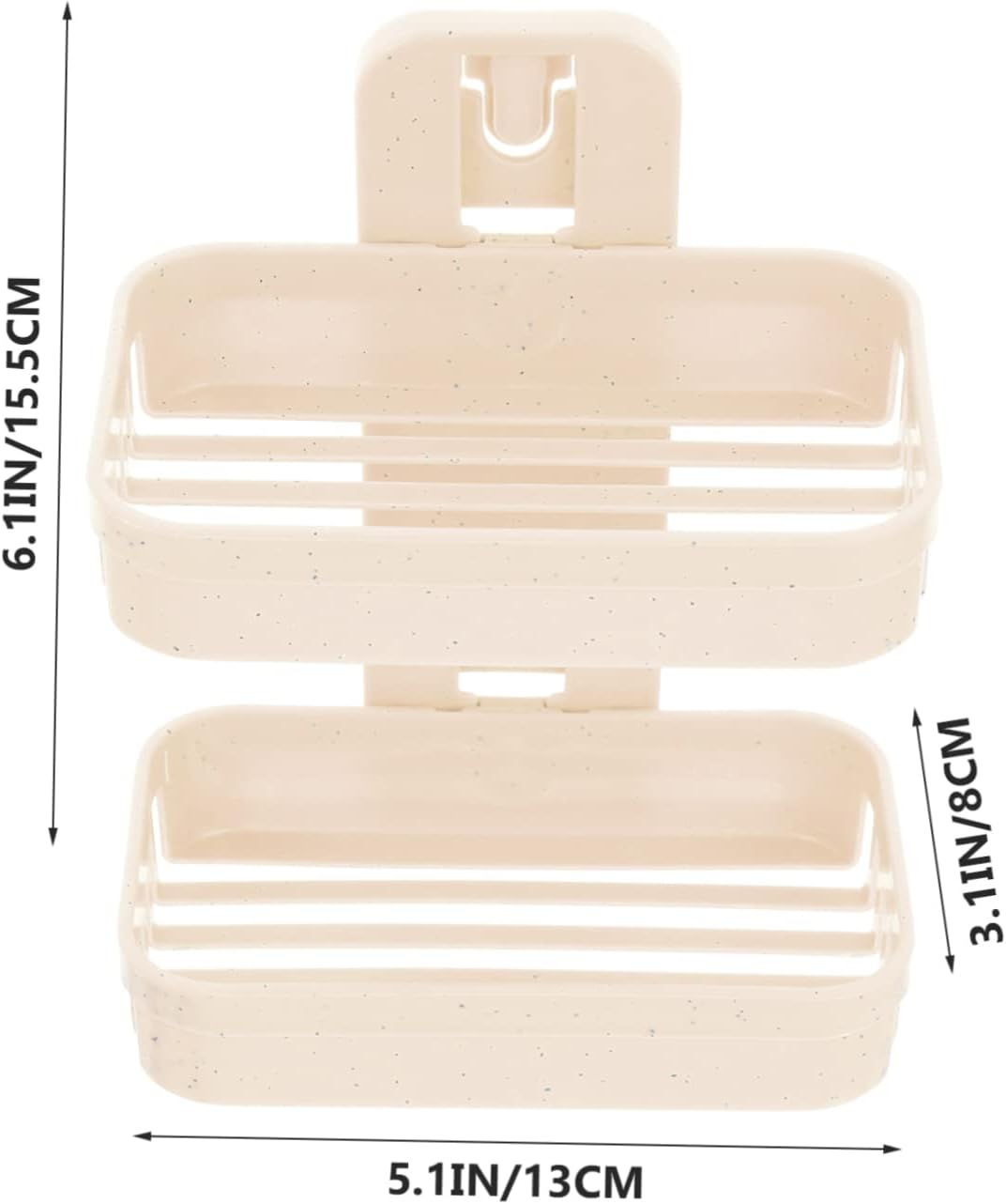 Double Layer Adhesive Soap Dish Holder for Shower Wall