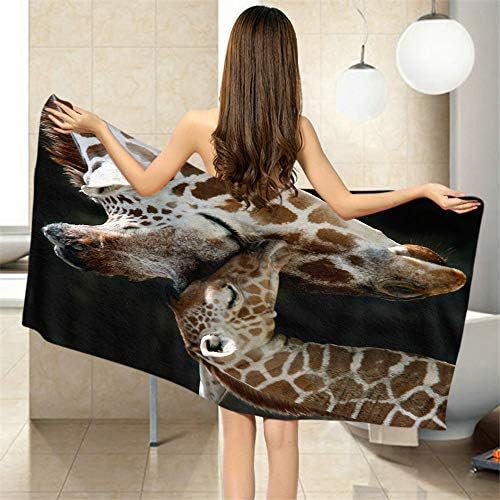 Soft Bath Towels Giraffe Design for Family Use