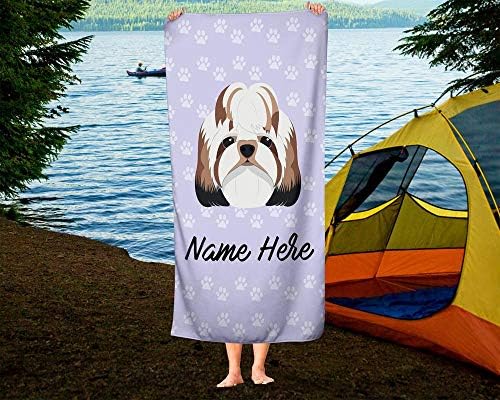 Personalized Corner Extra Large Pet Shihtzu Towel for Kids