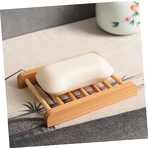 Healifty Wooden Soap Dish Holder for Bathroom and Kitchen 1