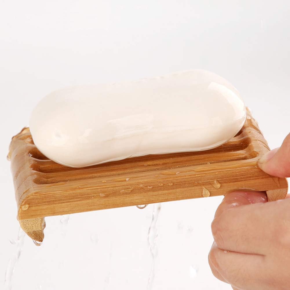 Handcrafted Wooden Soap Holder 433IN Self Draining Bathroom Soap Tray