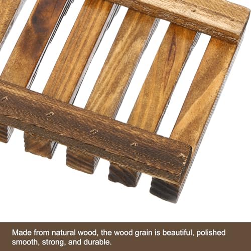 Uxcell Wooden Soap Tray 1Pcs - Retro Design Bamboo Soap Dish