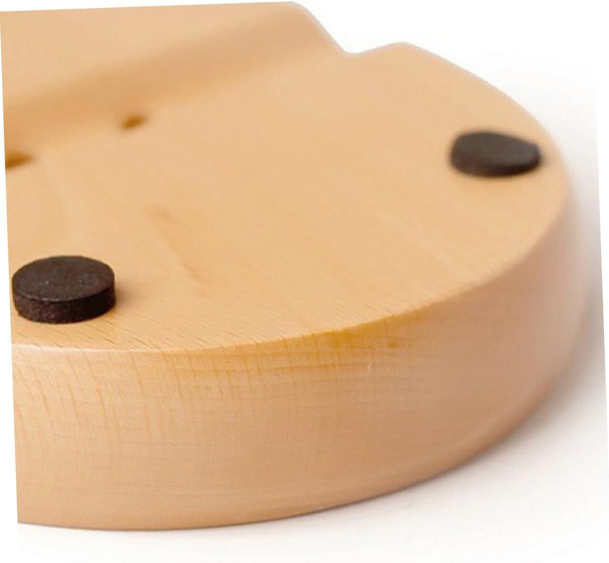 Wooden Oval Soap Dish Drainer Holder for Bathroom and Kitchen