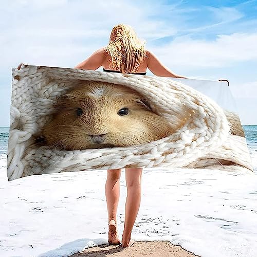 Sxakswol Guinea Pig Beach Towel - 32x62 Inch Lightweight Quick Dry