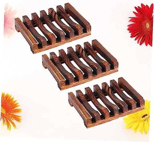 Cabilock Wooden Soap Holder Anti-Slip Bath Rack