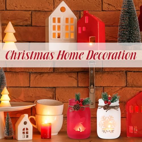 Honeydak 3 Pcs Christmas Centerpiece Set with Tealight Candles