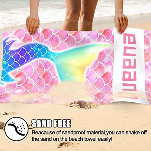 DIYKST Personalized Beach Towel for Kids
