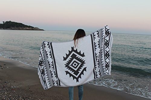 Bersuse Turkish Towel Set of 3 - 39x71 Inches Black