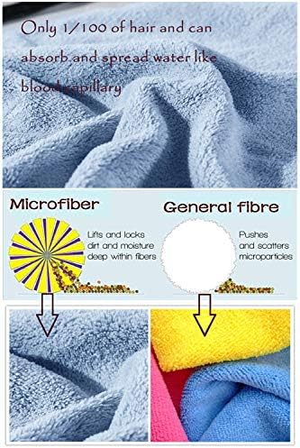 Xinrjojo 4 Piece Microfiber Towels Set - Sky Blue