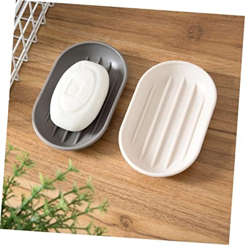 BESTYASH Beige Oval Soap Dish with Drainage 1