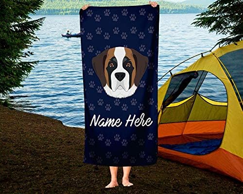 Extra Large Personalized Pet Bernard Towel for Kids and Adults