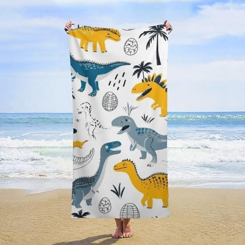 Extra Large Dinosaur Beach Towel for Bath and Pool