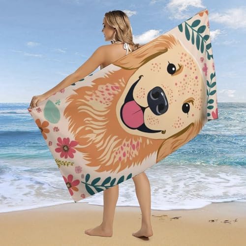 4SEE Oversize Beach Towel with Floral Design