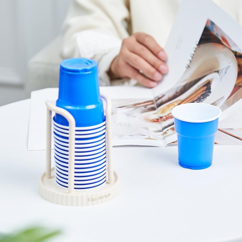2-Pack Plastic Bathroom Cup Dispenser for 3-7 oz Cups