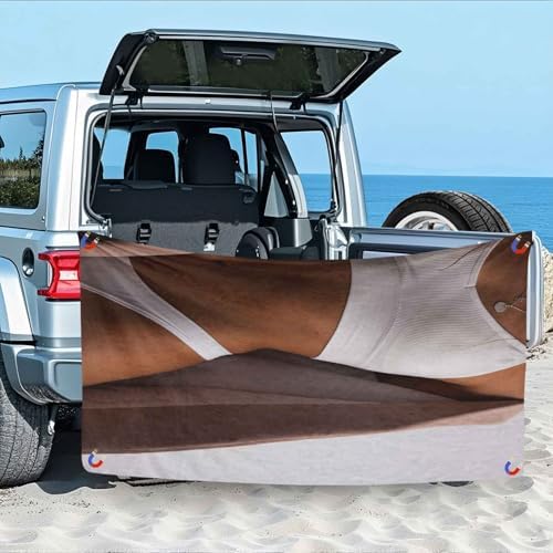 PolXmyxor Magnetic Beach Towel with Buckle 27x52