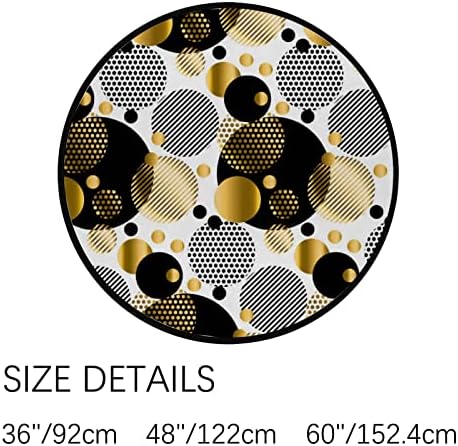 Vantaso 4ft Round Dots Area Rug for Kids Living Room Playroom Mat