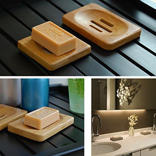 UnderReef Bamboo Soap Dish Square Holder 1